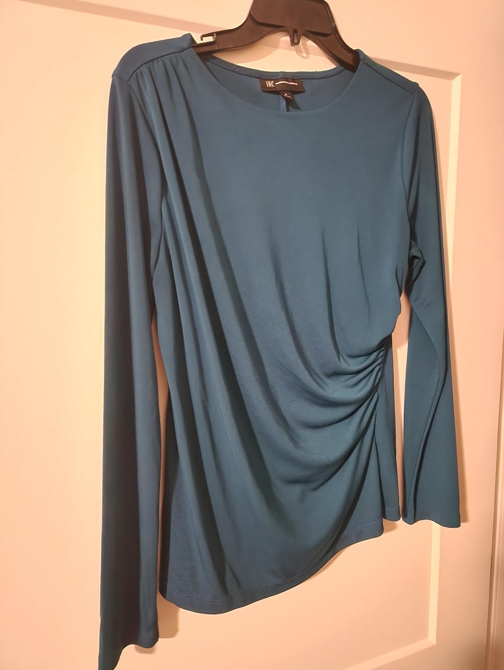 INC Blue Ruched Shirt